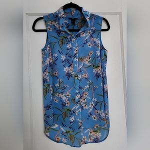 Sheer Floral Print Top